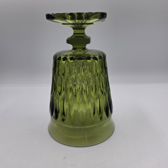 Indiana Glass Mt Mount Vernon Avocado Green Iced Tea Goblet Glasses 1 Glass Vtg - Picture 3 of 6